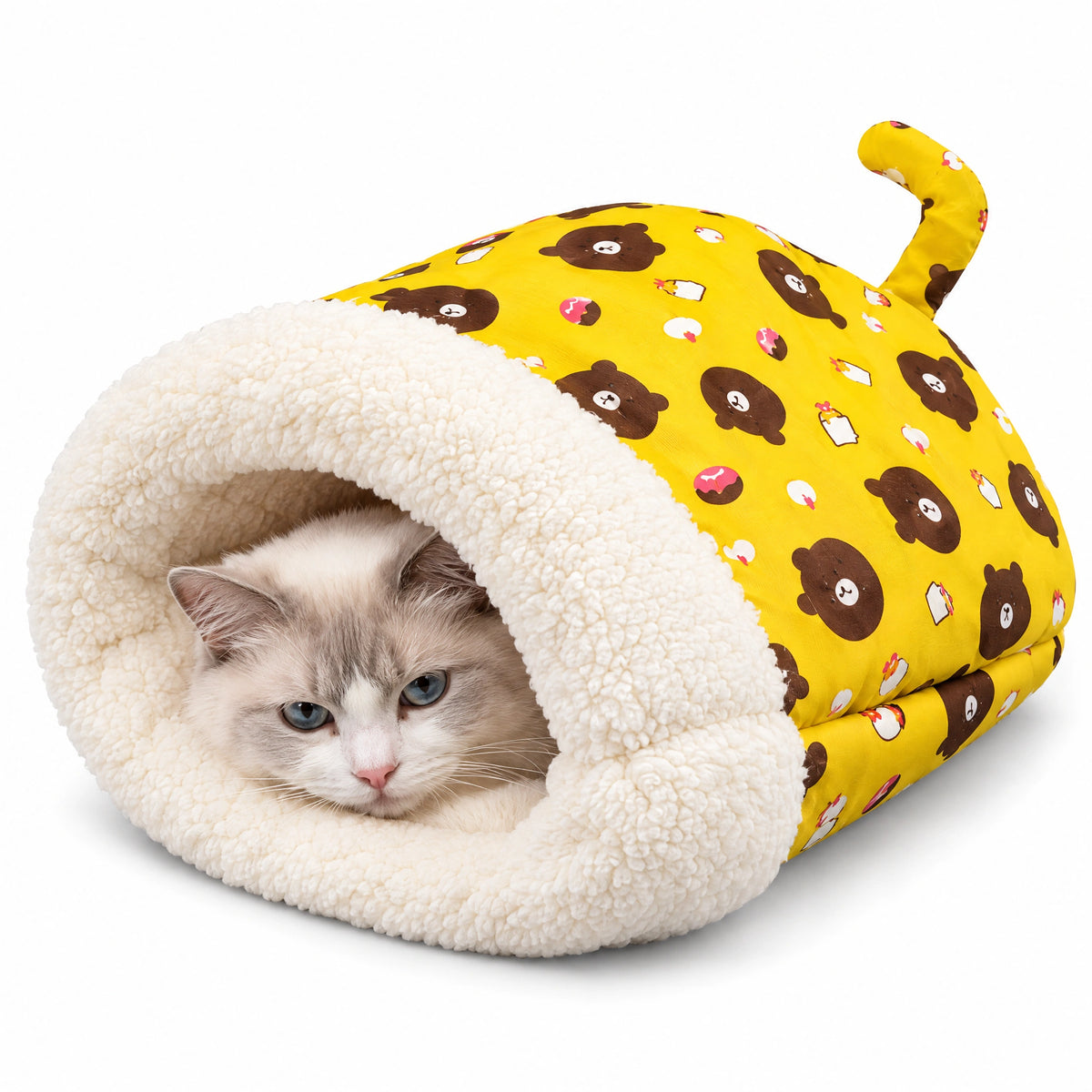 Saco de dormir afelpado para gatos