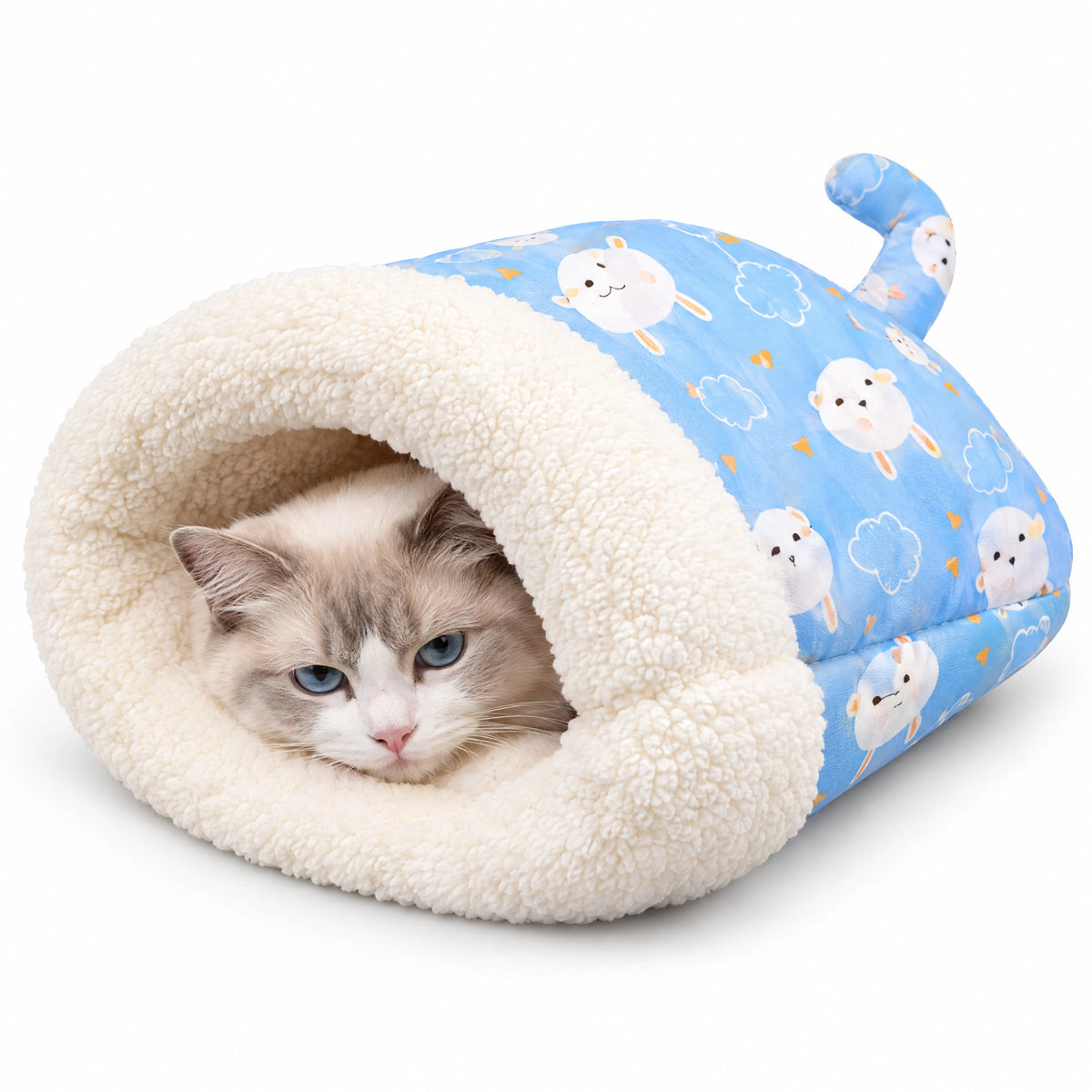 Saco de dormir afelpado para gatos
