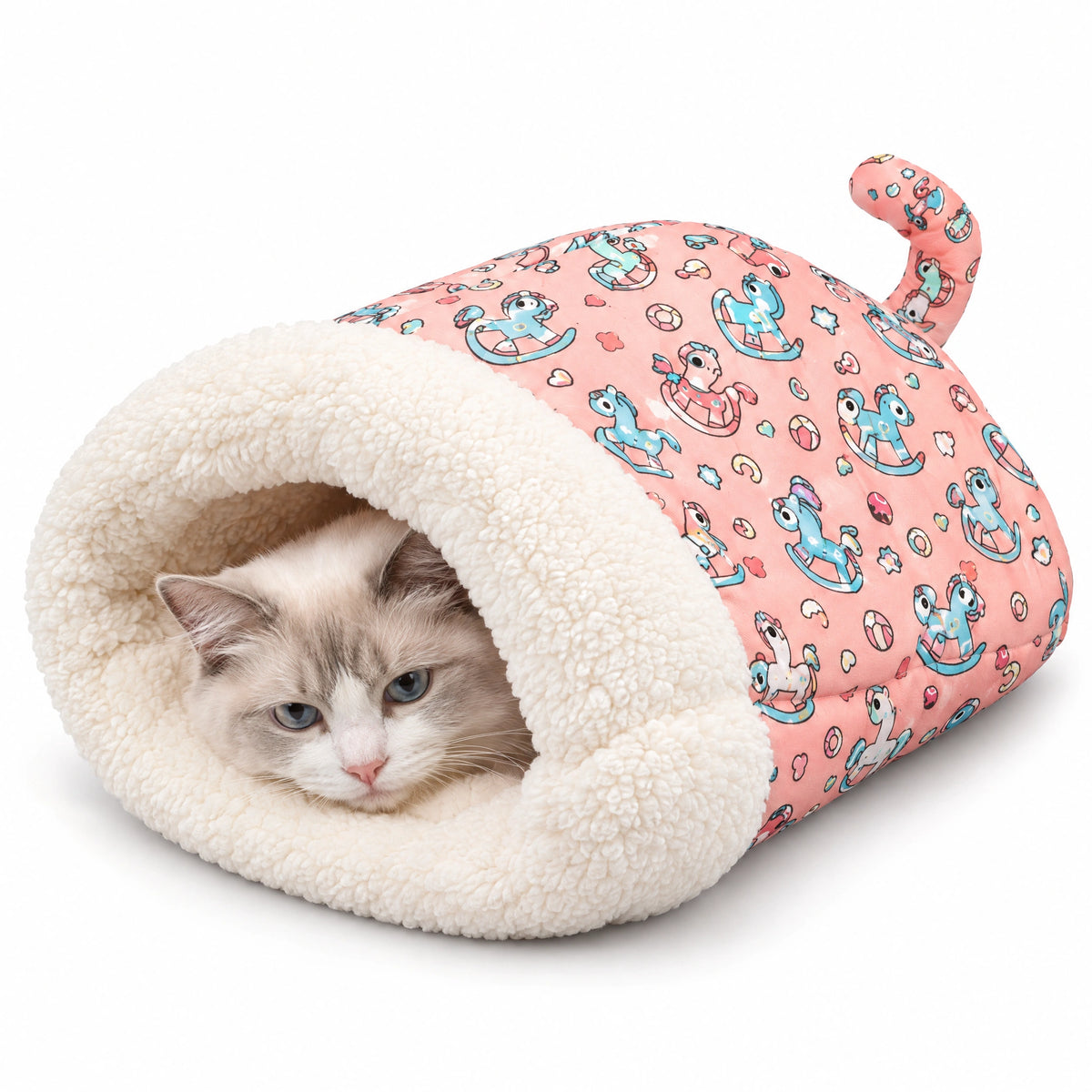 Saco de dormir afelpado para gatos