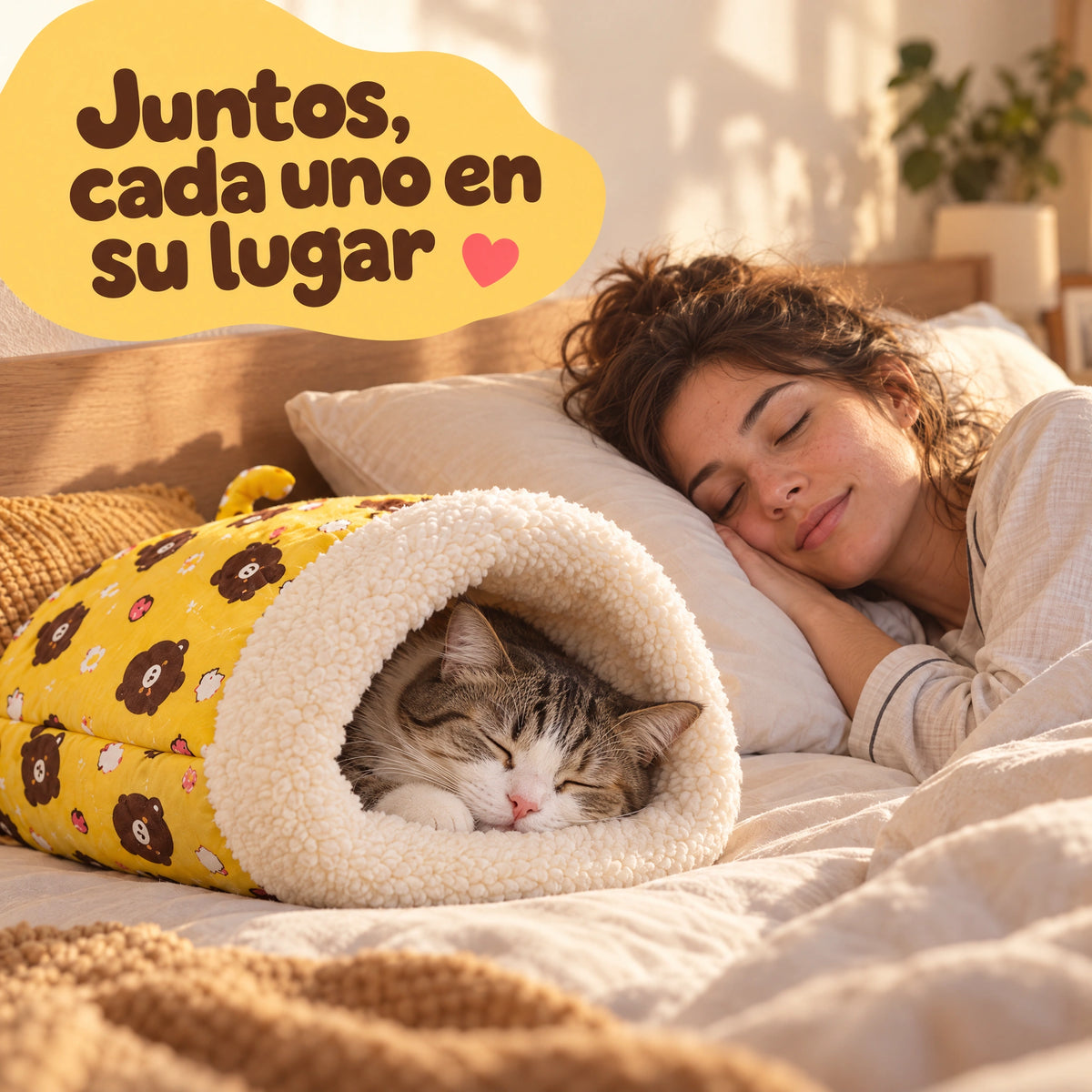Saco de dormir afelpado para gatos