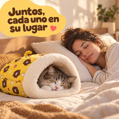 Saco de dormir afelpado para gatos